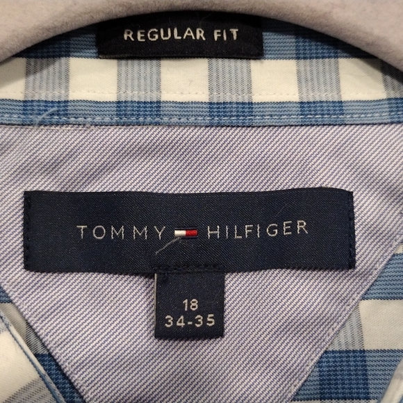 Tommy Hilfiger size 18/xxl blue white plaid - Picture 8 of 11